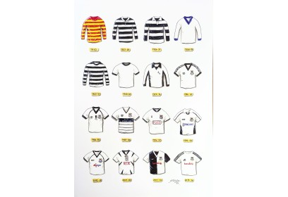 Ayr United FC Retro Shirts Wall Art Print
